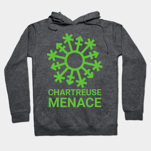 "Chartreuse Menace" Gender Snowflake - Green Hoodie by GenderConcepts